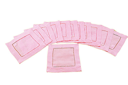 Festive colored cocktail napkin Candy Pink colored